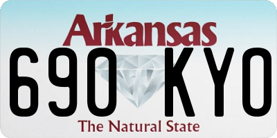 AR license plate 690KYO