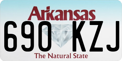 AR license plate 690KZJ