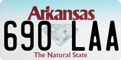 AR license plate 690LAA