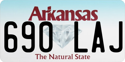 AR license plate 690LAJ