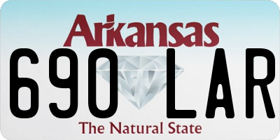 AR license plate 690LAR