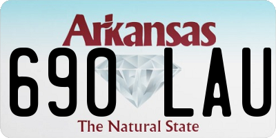 AR license plate 690LAU
