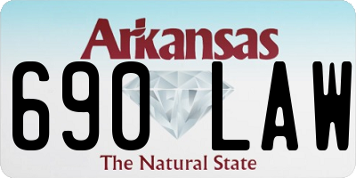 AR license plate 690LAW