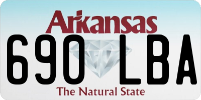 AR license plate 690LBA
