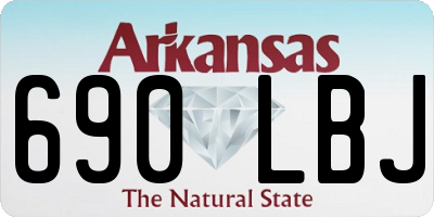 AR license plate 690LBJ