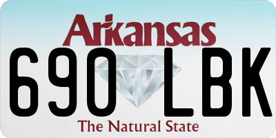 AR license plate 690LBK