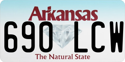 AR license plate 690LCW