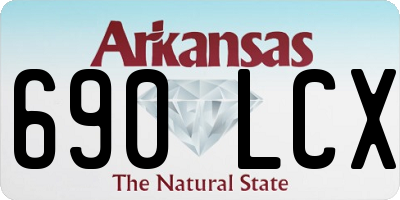 AR license plate 690LCX