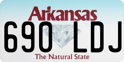 AR license plate 690LDJ