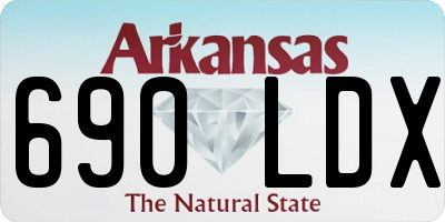 AR license plate 690LDX