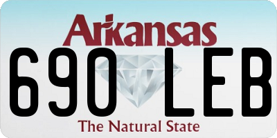 AR license plate 690LEB