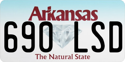 AR license plate 690LSD