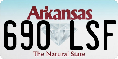 AR license plate 690LSF
