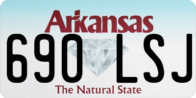 AR license plate 690LSJ