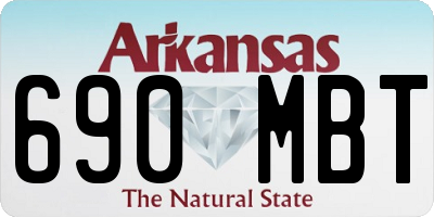 AR license plate 690MBT