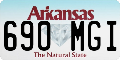 AR license plate 690MGI