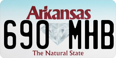AR license plate 690MHB