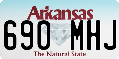 AR license plate 690MHJ