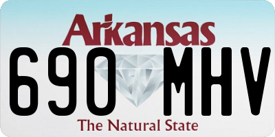 AR license plate 690MHV