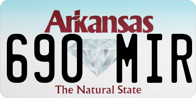 AR license plate 690MIR