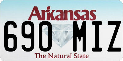 AR license plate 690MIZ