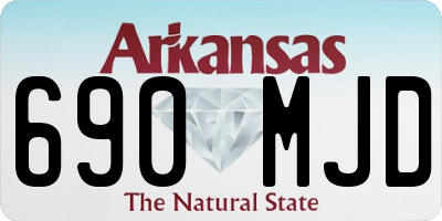 AR license plate 690MJD