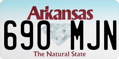 AR license plate 690MJN