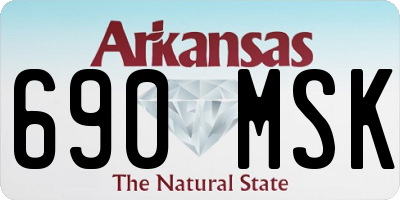 AR license plate 690MSK