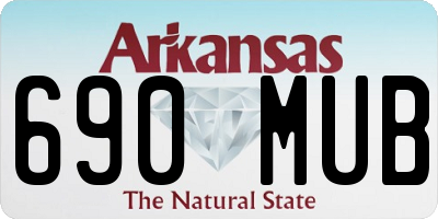 AR license plate 690MUB