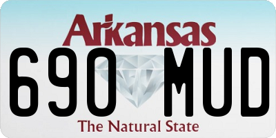 AR license plate 690MUD