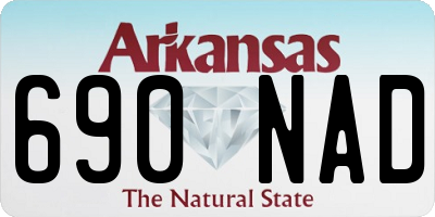 AR license plate 690NAD