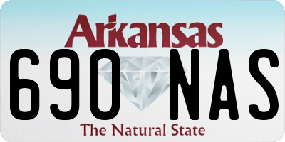 AR license plate 690NAS