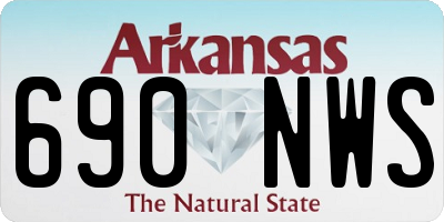 AR license plate 690NWS