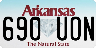 AR license plate 690UON