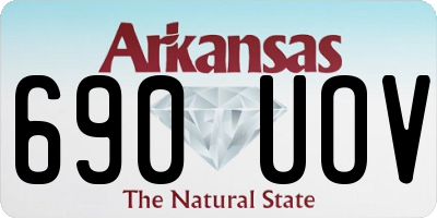 AR license plate 690UOV