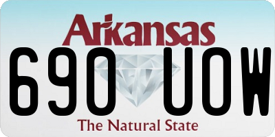 AR license plate 690UOW