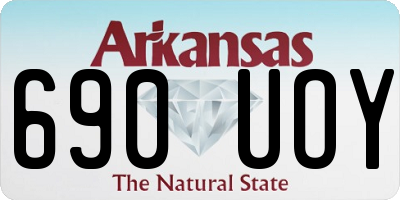 AR license plate 690UOY