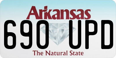 AR license plate 690UPD