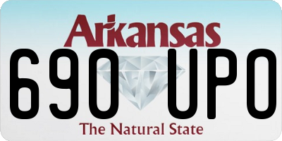 AR license plate 690UPO