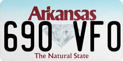 AR license plate 690VFO