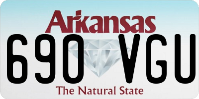AR license plate 690VGU