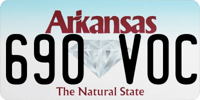 AR license plate 690VOC