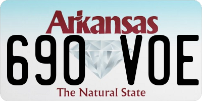 AR license plate 690VOE