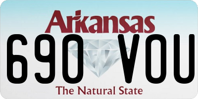 AR license plate 690VOU