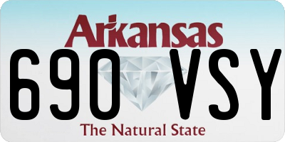 AR license plate 690VSY