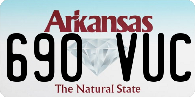 AR license plate 690VUC