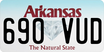AR license plate 690VUD