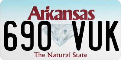AR license plate 690VUK