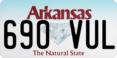 AR license plate 690VUL