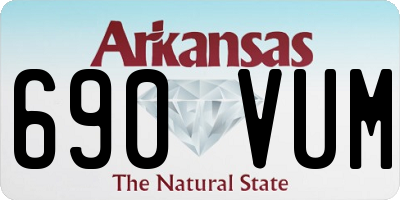 AR license plate 690VUM
